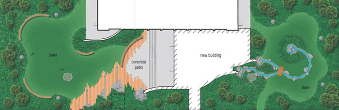 Plan for Carmel Catholic High School Courtyard, a WRD Environmental project