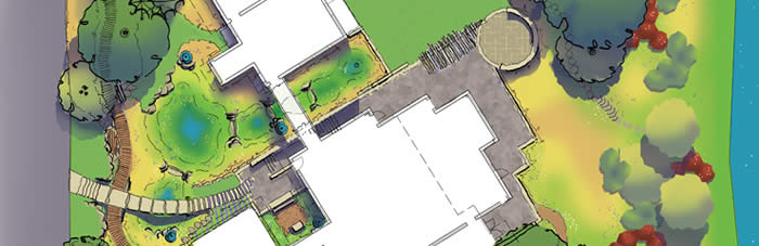 Landscape plan for Kanfer Residence at Chautauqua Institution, a WRD Environmental project